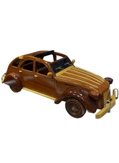 Mahogany citroen 2-cv vehicle wooden model  - Image 1