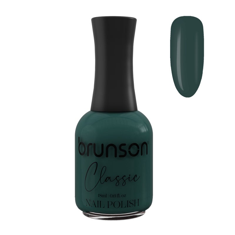 Brunson Classic Nail Polish 18ml Fast Dry Nail Lacquer Nail Harderner Normal Polish Glossy Gel Effect Quick Air Dry Long-Lasting Natural Nail Enamel Salon Quality Manicure Pedicure Regular Polish