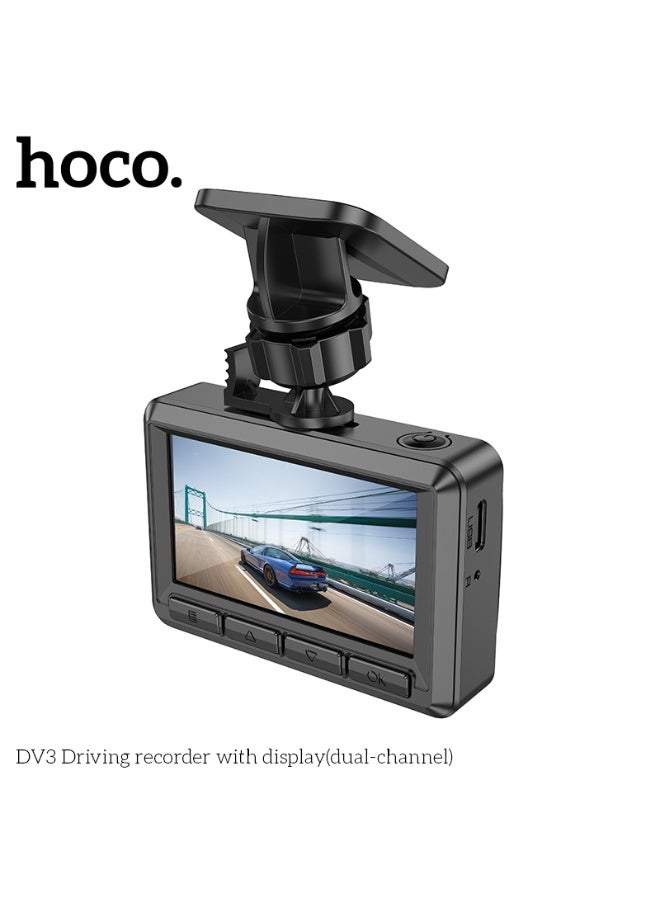 hoco. DV3 Driving recorder with display(dual-channel) - Image 2