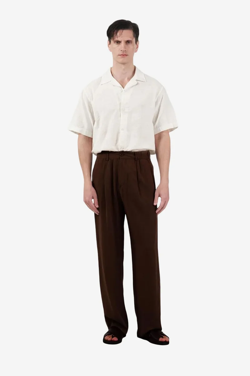 GIESTO High Waist Wide Leg Pleated Trousers