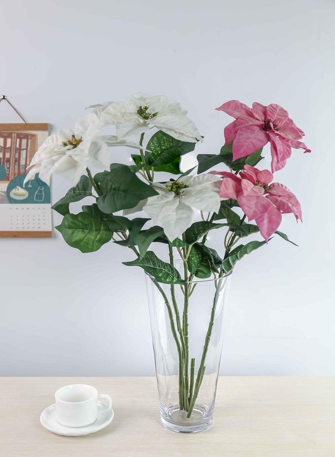 CYS EXCEL 13.75" Tall Clear Glass Cylinder Vase Taper Down Flower Vase with 6.5" Wide Opening Elegant Centerpiece for Weddings, Events, and Home Décor - Image 4