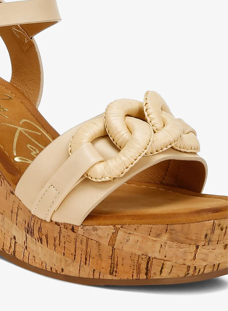 London Rag Beige Cushion Chain Pin Buckle Wedges in Beige for Women | Best Price UAE