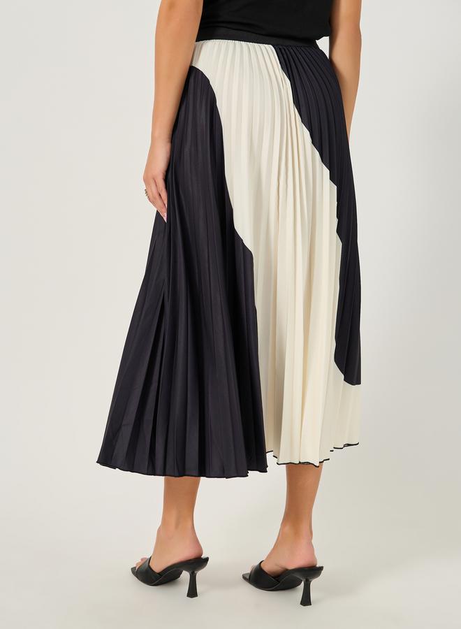 ستايلي تنورة ميدي بكسرات متدرجة الألوان - Image 5