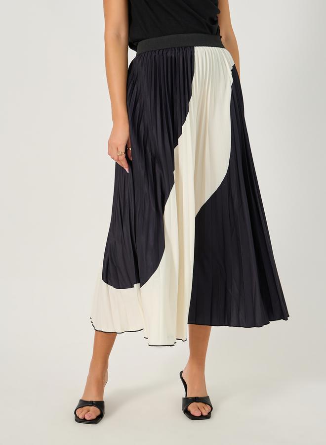 ستايلي تنورة ميدي بكسرات متدرجة الألوان - Image 3