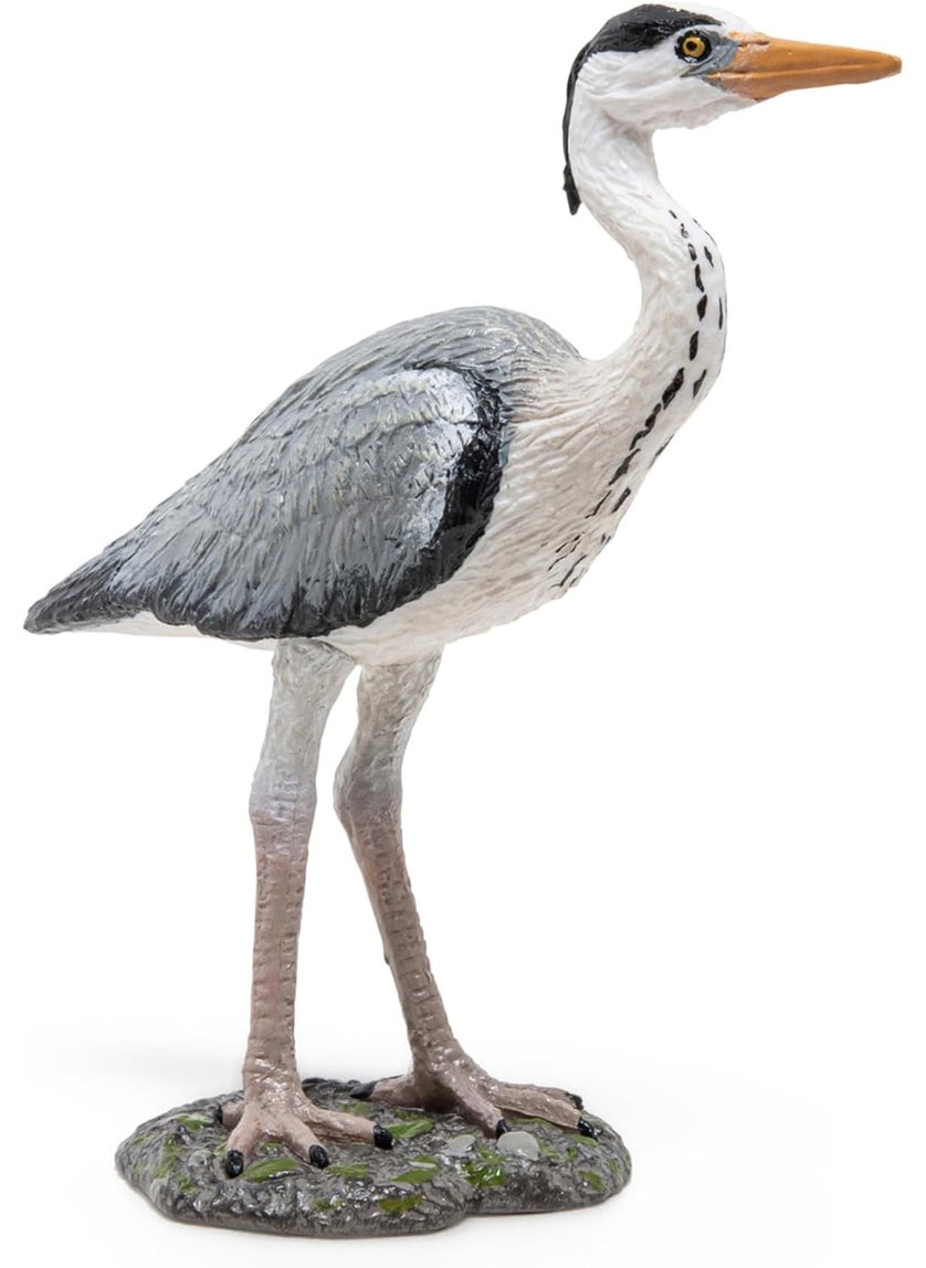 Papo Papo HandPainted  Figurine Wild Animal Kingdom Grey Heron 50274 Collectible  for Children  Suitable for Boys and Girls from 3 Years Old  - Image 1