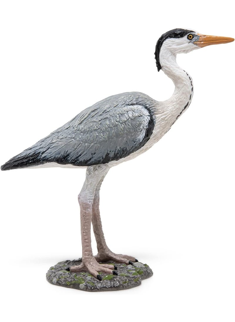 Papo Papo HandPainted  Figurine Wild Animal Kingdom Grey Heron 50274 Collectible  for Children  Suitable for Boys and Girls from 3 Years Old  - Image 3