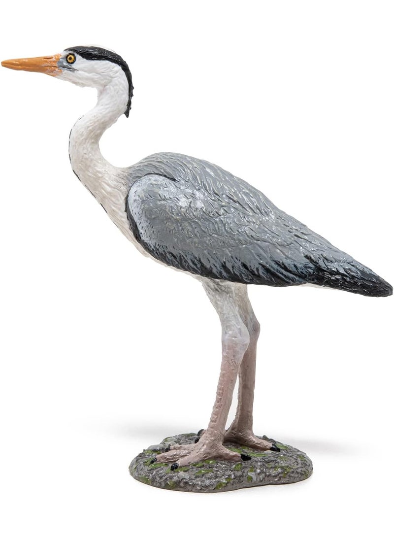 Papo Papo HandPainted  Figurine Wild Animal Kingdom Grey Heron 50274 Collectible  for Children  Suitable for Boys and Girls from 3 Years Old  - Image 2