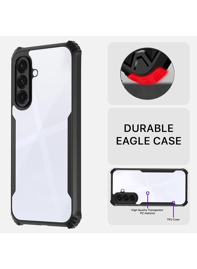 Case Up Case For Samsung Galaxy A56 Crystal Clear Tactical Back Cover Case With 360 Degree Protection, Shockproof Bumper Protective Phone Cover, Anti-Scratch Hard PC Back (Clear) - Image 4