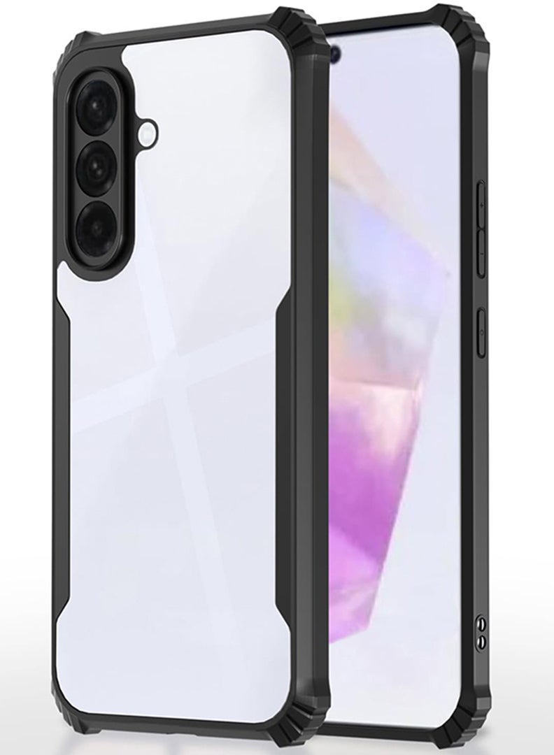 Case Up Case For Samsung Galaxy A56 Crystal Clear Tactical Back Cover Case With 360 Degree Protection, Shockproof Bumper Protective Phone Cover, Anti-Scratch Hard PC Back (Clear) - Image 1