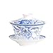 Liang baobao Liang baobao Chinese Porcelain Teacups 10oz Gaiwan Peony Lotus Flower Tureen Tradition Sancai Cover Bowl Lip Cup Saucer  - Image 2