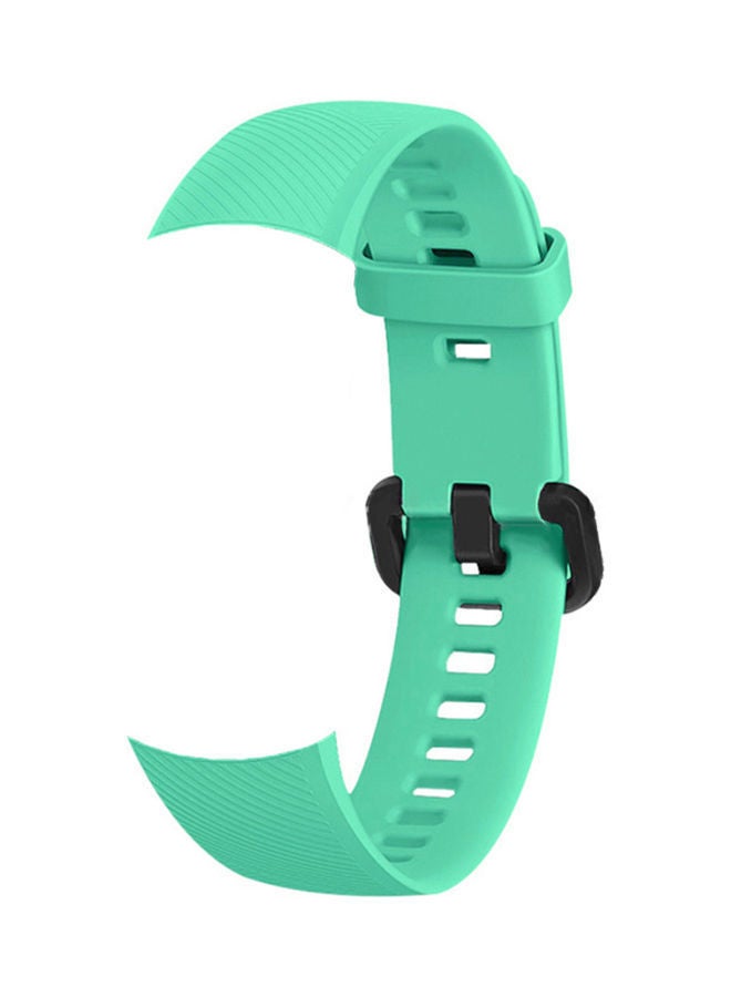 NIBEMINENT Silica Gel Bracelet Strap Replacement For Honor Band 5 Lake Blue - Image 1