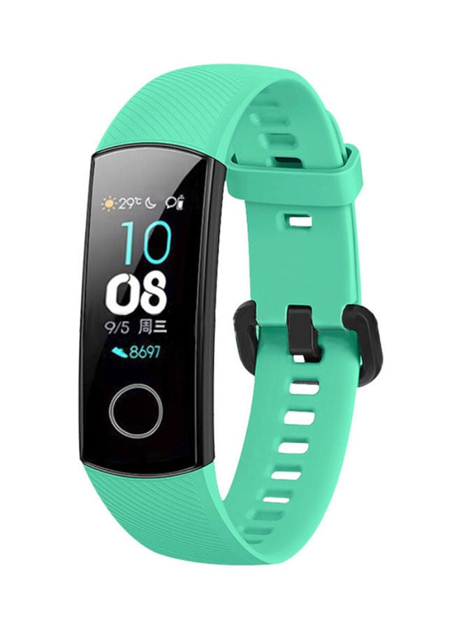 NIBEMINENT Silica Gel Bracelet Strap Replacement For Honor Band 5 Lake Blue - Image 2