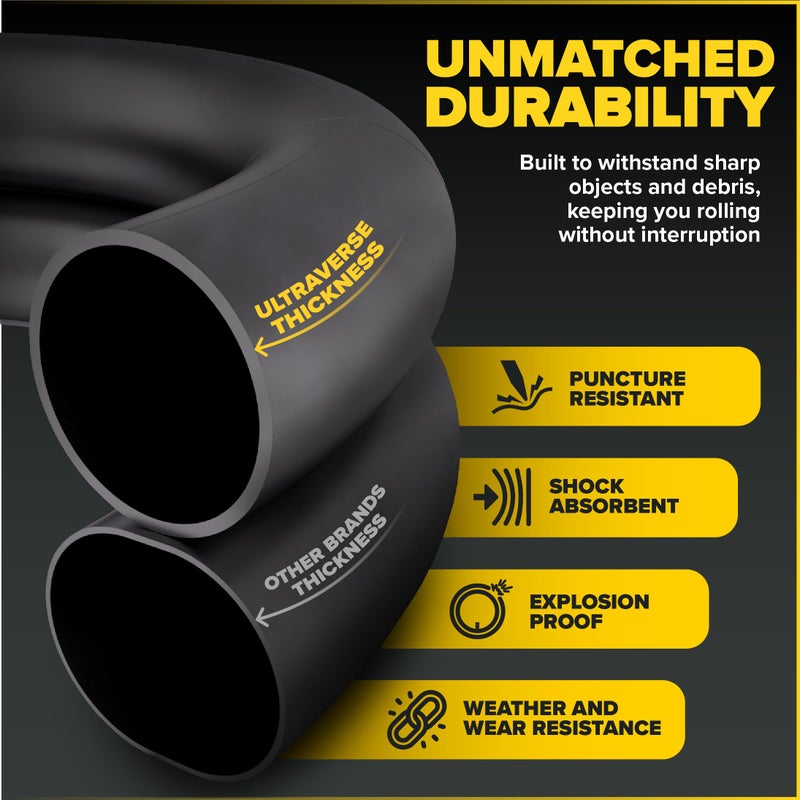 Ultraverse 20" Bike Inner Tubes 20 x 1.75, 1.95, 2.00, 2.125, â€“ Butyl Rubber Bicycle Tubes with Schrader Valve â€“ Replacement Tube for Kids, BMX, Cruiser, Mountain & Electric Bikes â€“ Set of 2 - Image 4