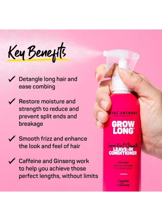 MARC ANTHONY Grow Long Super Fast Strength Leave in Conditioner Caffeine Ginseng 8.4 fl oz 250 ml - Image 3
