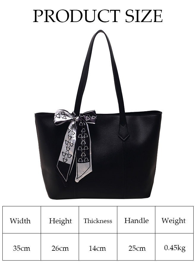 DUNISO Womens Shoulder Tote Bag Faux Leather Handbag for Women Large Capacity Messenger Fashionable Travel Shoulder Bag for Ladies Girls College Students - Image 4