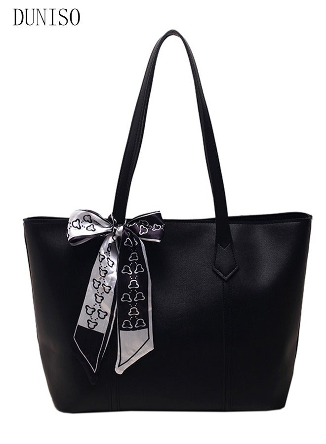 DUNISO Womens Shoulder Tote Bag Faux Leather Handbag for Women Large Capacity Messenger Fashionable Travel Shoulder Bag for Ladies Girls College Students - Image 2