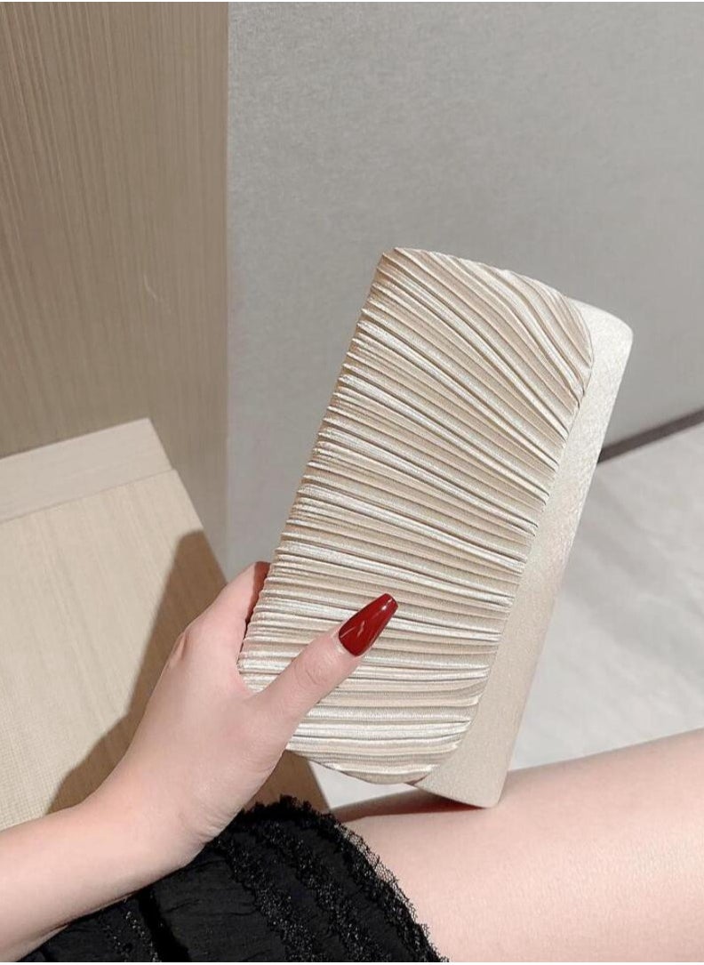 ماركة غير محددة حقيبة يد صغيرة حقيبة دلو فضفاضة مزخرفة بالراين ستون، تصميم سحاب خيطي، حقيبة شفافة عصرية مزخرفة باللؤلؤ، حقيبة مسائية أنيقة، أنيقة، راقية، فخامة صامتة مرصعة براين ستون مناسبة للحفلات والنساء والعروس، مناسبة لحفلات العشاء والحفلات الكبيرة وعيد الميلاد  - Image 5