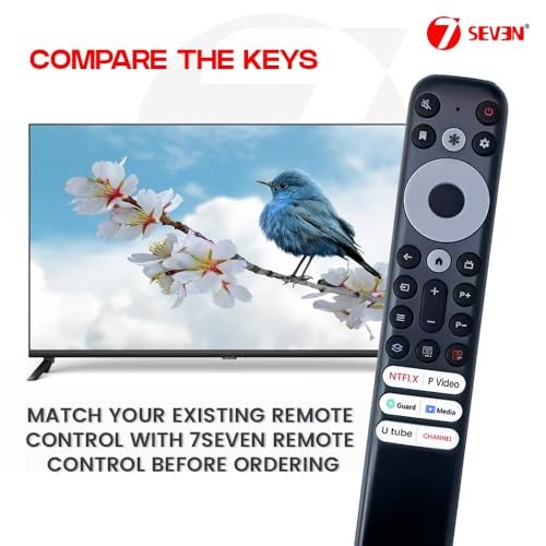7-Seven 7SEVEN® Compatible with TCL Google TV Non Voice Remote RC902V Fmr1 Fmr4 Fmr5 Fmr6 Fmr7 Fmr9 Model's Fit for QLED UHD FHD OLED Smart 4K Television - Match Keys Exactly with Existing Remote Controller - Image 2