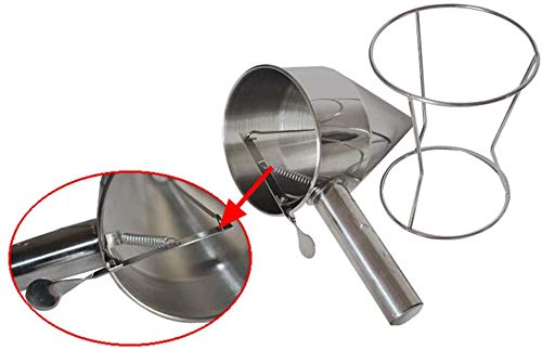 Woopower Stainless Steel Funnel Octopus Balls Tools With Handle & Rack, Pancake Batter Dispenser, Waffle Batter Dispenser, Pancake Maker Cooking Tools  - Image 4
