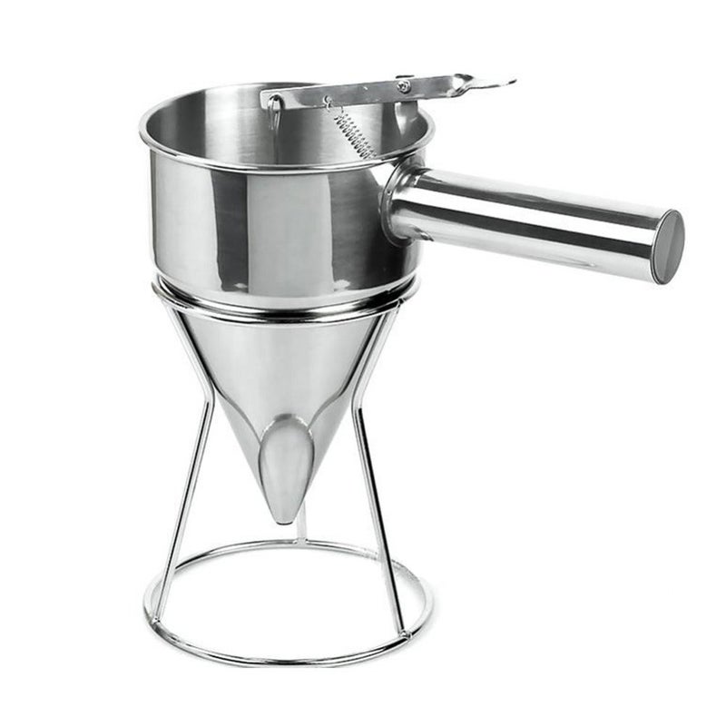 Woopower Stainless Steel Funnel Octopus Balls Tools With Handle & Rack, Pancake Batter Dispenser, Waffle Batter Dispenser, Pancake Maker Cooking Tools  - Image 1