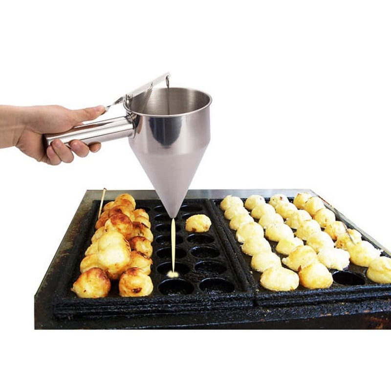 Woopower Stainless Steel Funnel Octopus Balls Tools With Handle & Rack, Pancake Batter Dispenser, Waffle Batter Dispenser, Pancake Maker Cooking Tools  - Image 2