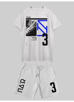 THREADCURRY THREADCURRY UFO Printed Co-ord Set for Men - Half Sleeve Oversized T-Shirt and Shorts  - Image 1
