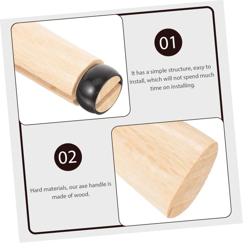 2 Replacement Wooden Axe Handles For Camping And Outdoor Use Comfortable Grip - Image 5