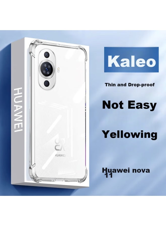 kelleia Kalaio Huawei Nova 11 Phone Case, Huawei Nova 11 Protective Cover, Full Protection Shockproof Tpu Airbag Soft Case/protective Case, Transparent, 6.7 Inches - Image 1