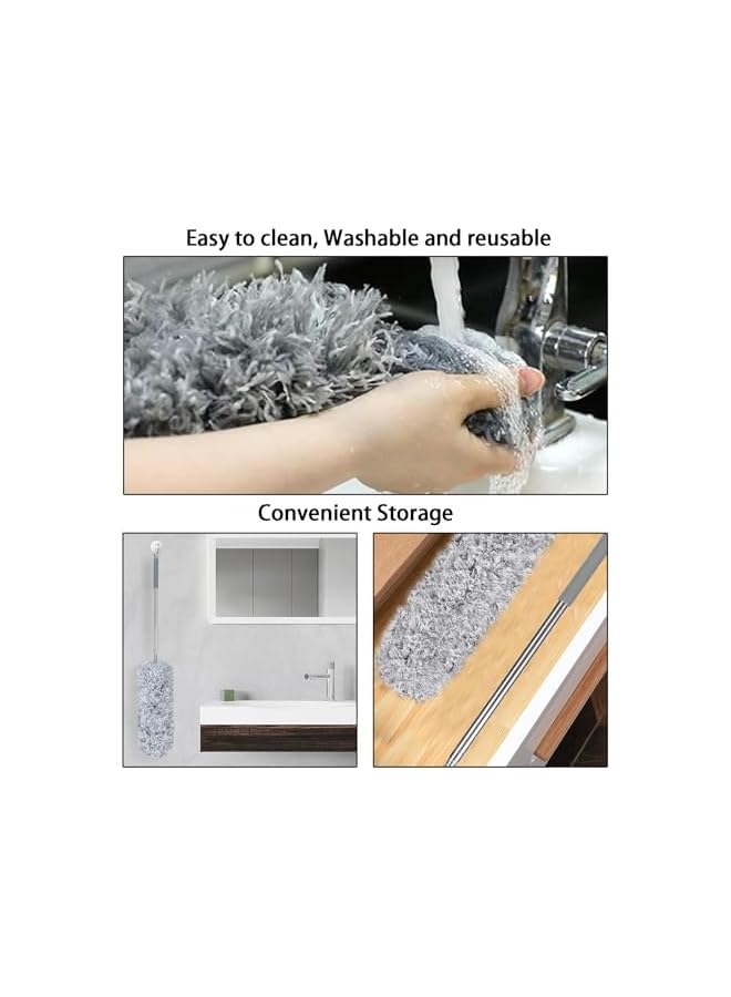 erorex Microfiber Cobweb Duster with 100" Extension Pole - Clean Ceilings, Furniture, and More! - Image 4