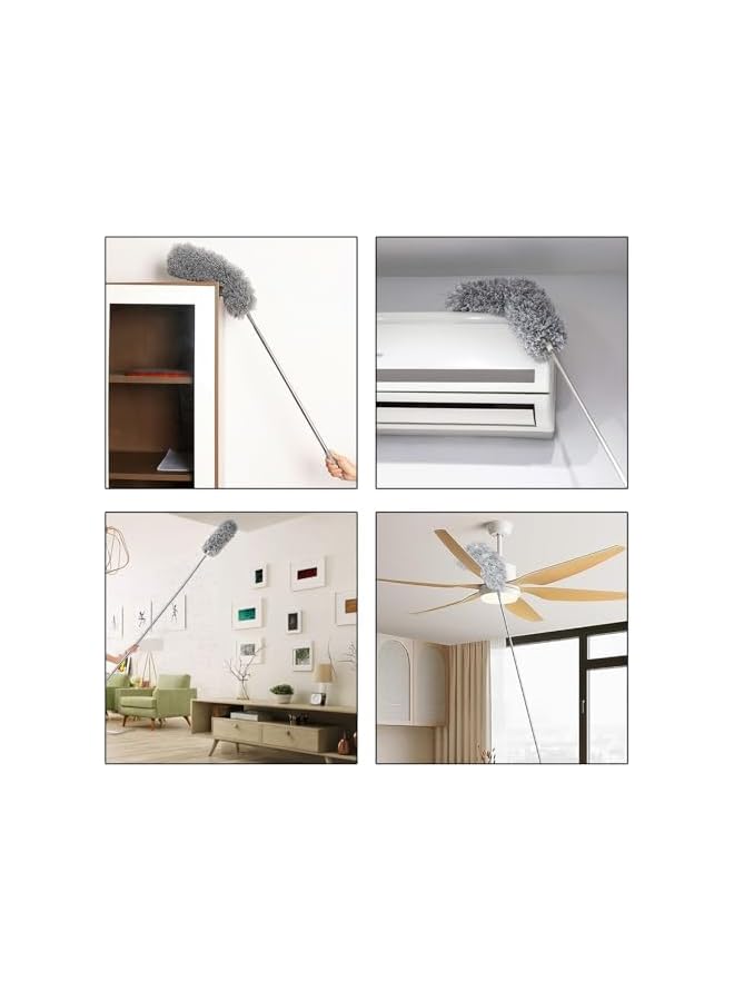 erorex Microfiber Cobweb Duster with 100" Extension Pole - Clean Ceilings, Furniture, and More! - Image 2