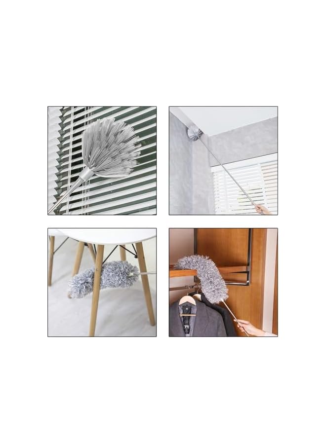 erorex Microfiber Cobweb Duster with 100" Extension Pole - Clean Ceilings, Furniture, and More! - Image 3