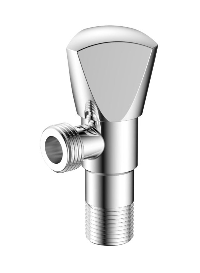 Premium Brass Angle Valve with Chrome Finish – Durable Water Control Stop Valve for Bathroom, Kitchen, Toilet, Basin, Geyser & Faucet Connection – Corrosion Resistant, Leak-Proof Design - Image 1