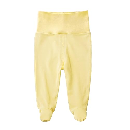 Teach Leanbh Infant Baby 3 Pack Footed Pants Cotton High Waist Casual Leggings (3 Months, D) - Image 2