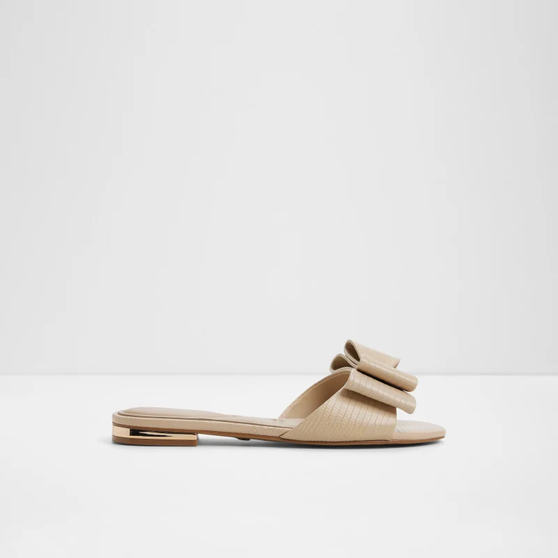 ELOQUENT Bow Detail Slide Sandals