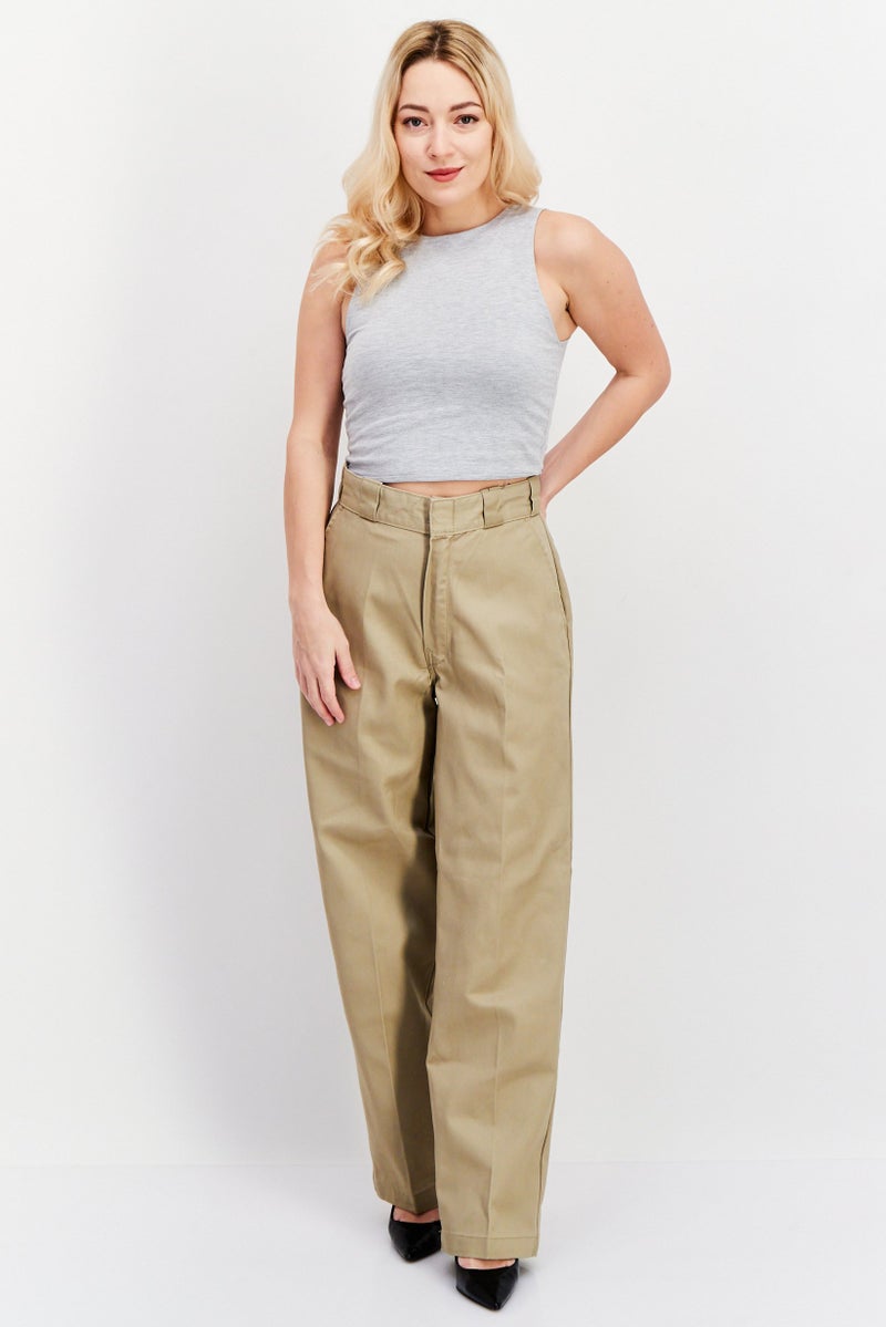 Dickies Women Regular Fit Solid Pant, Khaki - Image 4