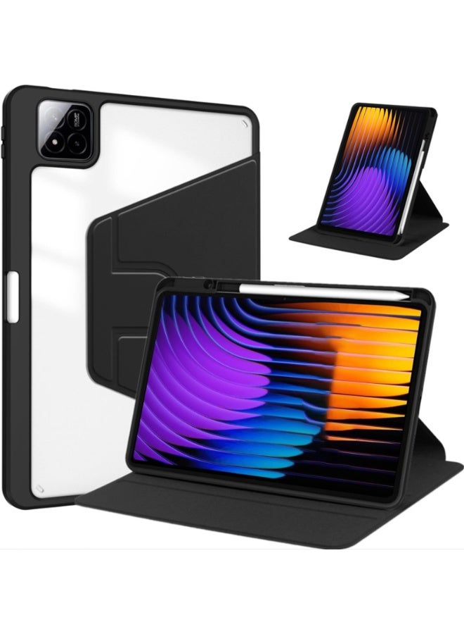 general Cover Compatible for Xiaomi Pad 8/8 Pro 11.2 with Pencil Holder, Clear Acrylic Multi-Angle Hard PC Case Auto Wake/Sleep Cover for Mi Pad 8/8 Pro - Image 1