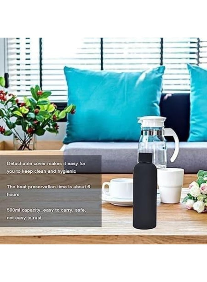 500ml Stainless Steel Thermal Water Bottle – Vacuum Insulated Hot & Cold Drink Flask, Leak-Proof, BPA-Free, Lightweight & Durable, Perfect for Office, Car, Gym, Hiking, Sports, Travel & Outdoor Use – Black - Image 5