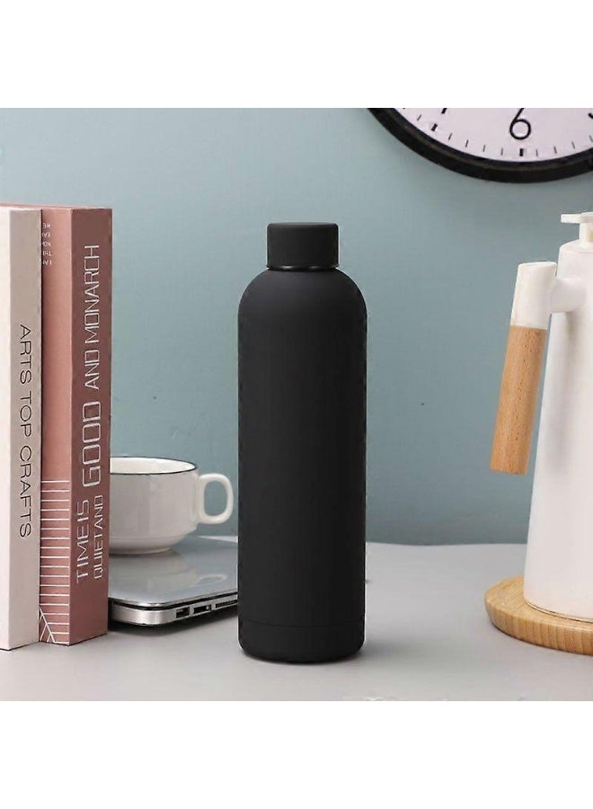 500ml Stainless Steel Thermal Water Bottle – Vacuum Insulated Hot & Cold Drink Flask, Leak-Proof, BPA-Free, Lightweight & Durable, Perfect for Office, Car, Gym, Hiking, Sports, Travel & Outdoor Use – Black - Image 1