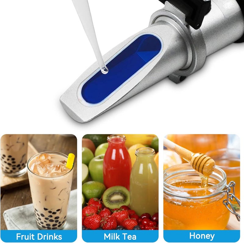 Portable Refractometer, Professional Brix Refractomete Beverages Tester Meter for Kitchen Utensils - Image 2