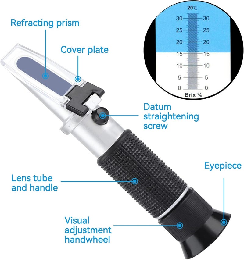 Portable Refractometer, Professional Brix Refractomete Beverages Tester Meter for Kitchen Utensils - Image 5