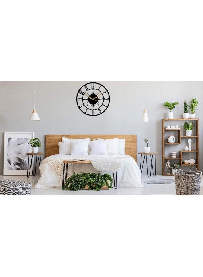 Hometrix Silent Metal Wall Clock for Living Room | Stylish Latest Big Size Decorative Wall Watch - Ideal Home Decor Items and Wall Decoration Items for Bedroom/Kitchen/Dining Hall/Office//Hotels - Image 5