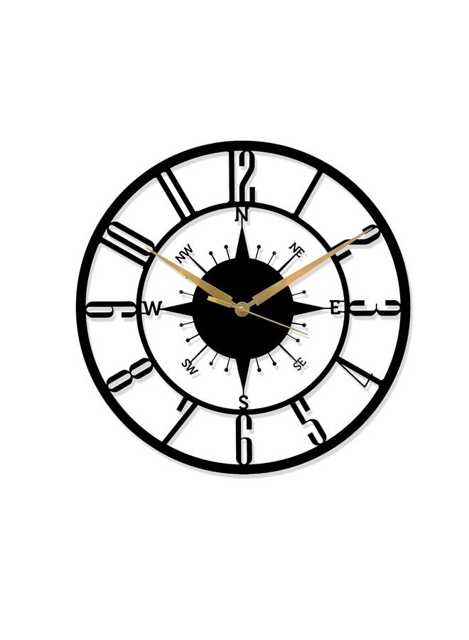 Hometrix Silent Metal Wall Clock for Living Room | Stylish Latest Big Size Decorative Wall Watch - Ideal Home Decor Items and Wall Decoration Items for Bedroom/Kitchen/Dining Hall/Office//Hotels - Image 1