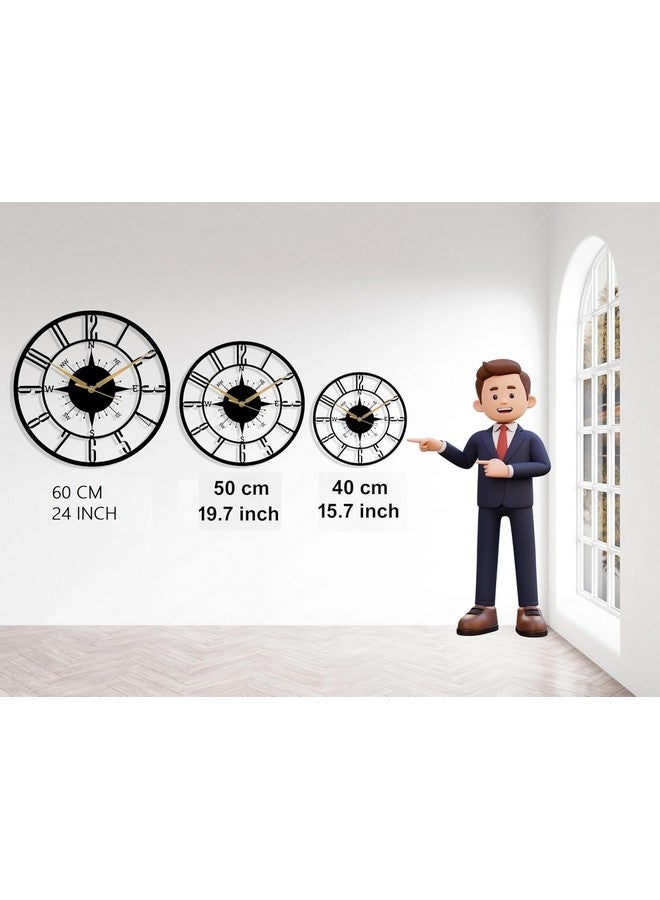 Hometrix Silent Metal Wall Clock for Living Room | Stylish Latest Big Size Decorative Wall Watch - Ideal Home Decor Items and Wall Decoration Items for Bedroom/Kitchen/Dining Hall/Office//Hotels - Image 4