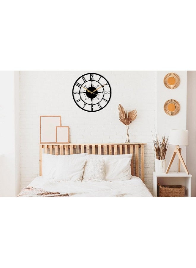 Hometrix Silent Metal Wall Clock for Living Room | Stylish Latest Big Size Decorative Wall Watch - Ideal Home Decor Items and Wall Decoration Items for Bedroom/Kitchen/Dining Hall/Office//Hotels - Image 2