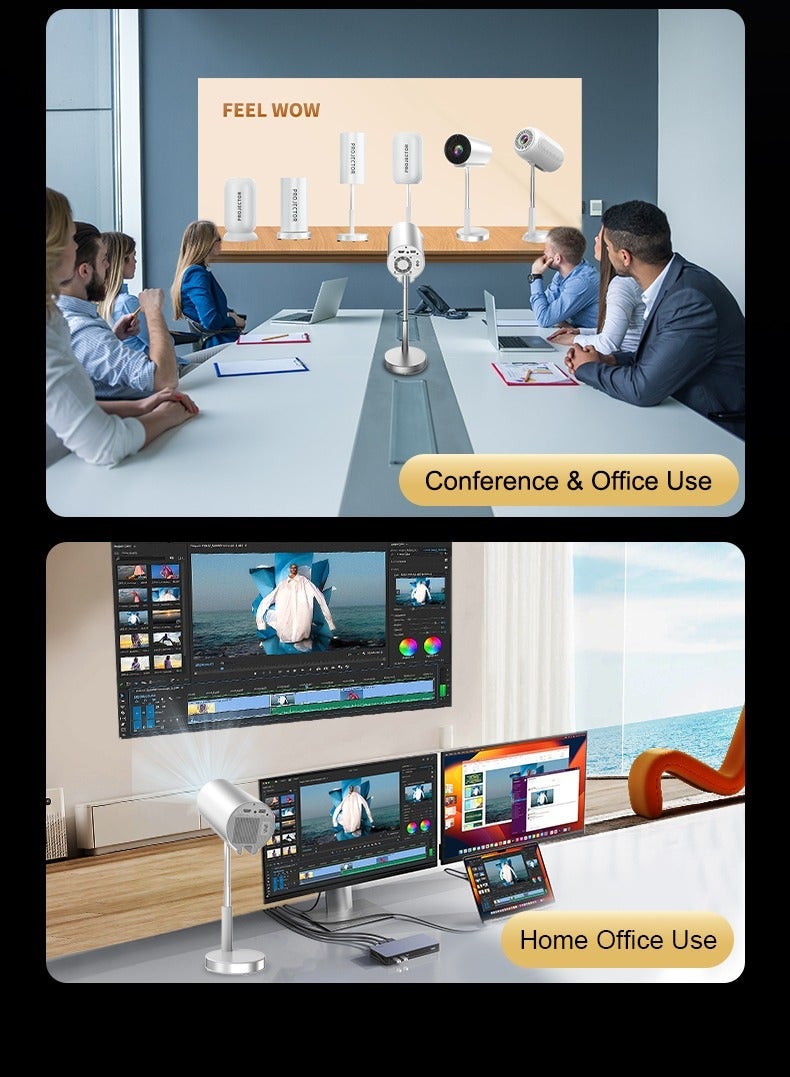 TS3 Hidden bracket projector with Integrated telescopic pan tilt 4K Android11 Wifi6  Rotatable Smart  TV 720P Cinema Portable Outdoor Sync Phone Proyector for 1080P  Movie  - Image 4