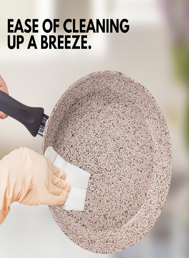 AKDC Falez Frying Pan, 28 Cm Diameter, Cream - Image 5