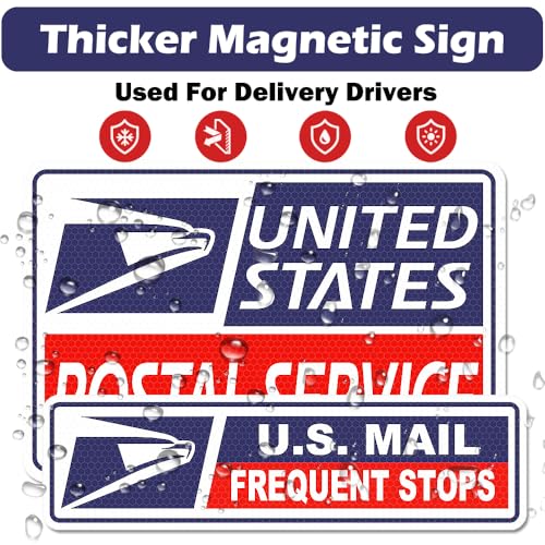 BENEKIY 4 Pack Reflective Rural Mail Delivery Magnets, Professional U.S. Driver Magnetic Signs, Rural Delivery Carrier Magnets Decal Waterproof Magnetic Bumper Stickers - 30 Mil Thicknesses - Image 2