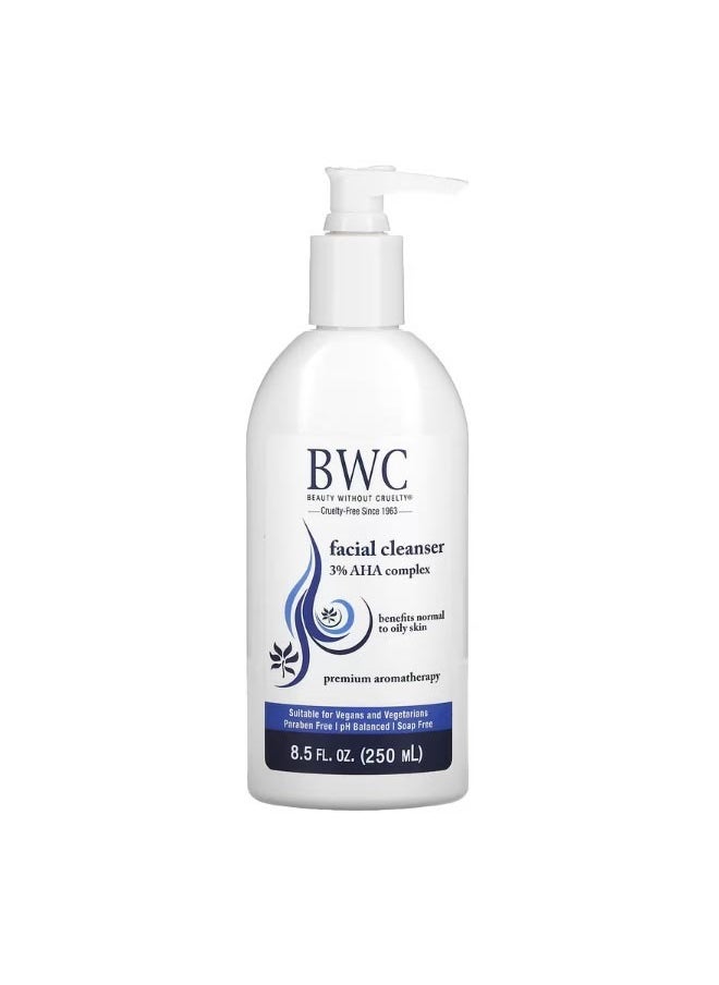 Beauty Without Cruelty Facial Cleanser 3 AHA Complex 8.5 fl oz 250 ml  - Image 1