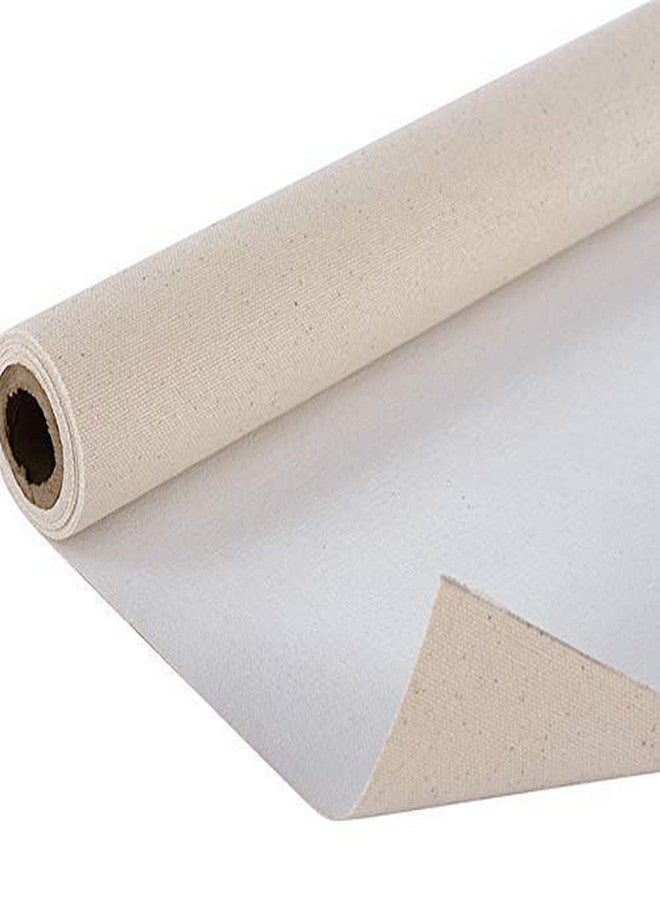 EASCAN ART Cotton Painting Drawing And Sketch Accessories Primed Painting Canvas Roll (36 Inch X 5 Meter, 8 Oz), White - Image 1