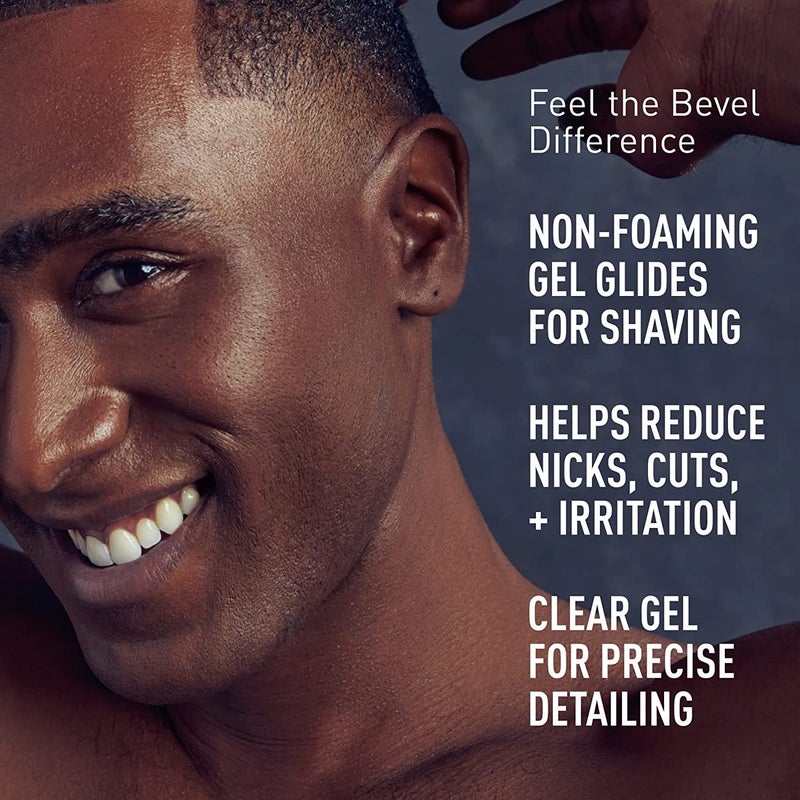Bevel جل حلاقة بيفل إيسينشالز الشفاف للرجال، جل حلاقة شفاف للتفاصيل الدقيقة والتحديد مع مستخلص الألوة فيرا والخيار لتهدئة البشرة ومنع نتوءات الحلاقة، 4 أونصة سائلة - Image 2